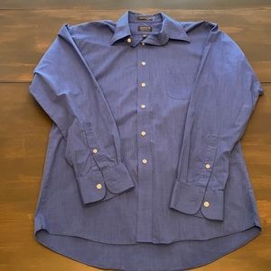 Arrow Men’s Dress Shirt Blue Neck Size 16
